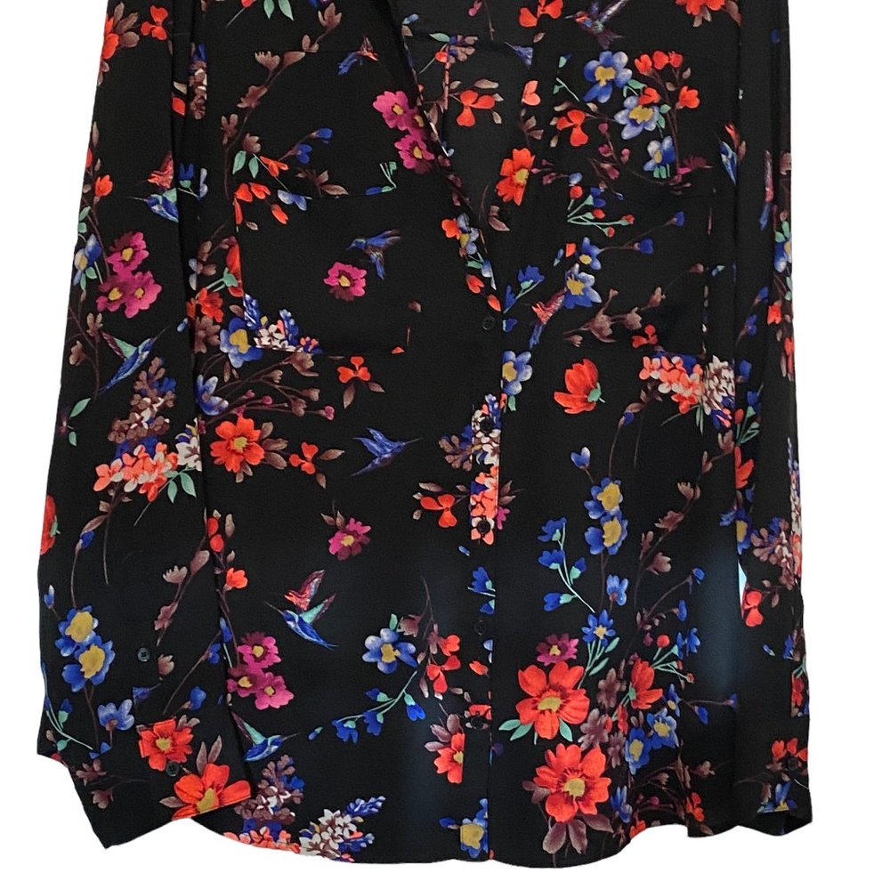 Pre-owned Express Portofino Floral Blouse size L